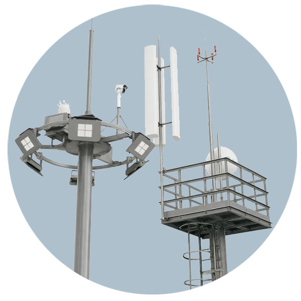 Мачта радиоэлектронной защиты со стационарной короной 30 м